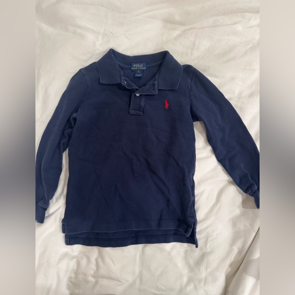 Ralph Lauren Kids Navy Long Sleeve Polo